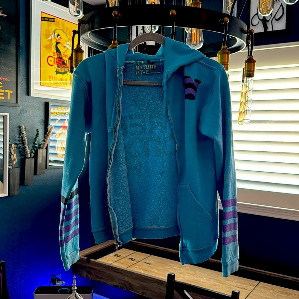 FreeCity mystical blue & purple full zip down hoodie!